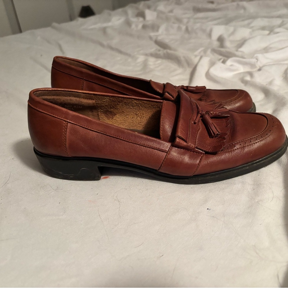 Laura Scott Brown Leather Loafers
